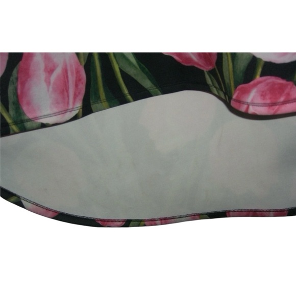 Va Va Voom Dress Long Tulip Flower Floral Cottagecore Long Black Pink Romantic M - Picture 11 of 16